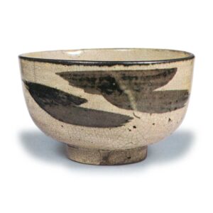 Tea bowl, E-garatsu type, underglaze red