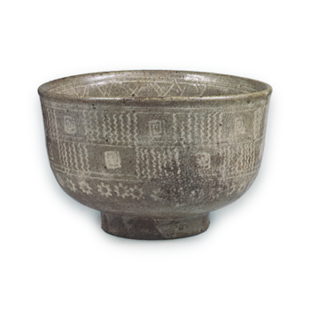Tea bowl, Mishima-garatsu type