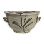 Large bowl with handles with flowering grass design, E-garatsu type