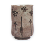 Cylindrical mukōzuke bowl with plum blossom design, E-garatsu type