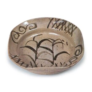 Mukōzuke bowl with grass design, E-garatsu type