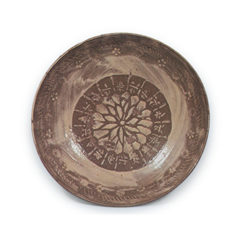 Dish with inlaid design, Mishima-garatsu type