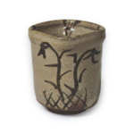 Choko (wine cup) with flowering grass design, E-garatsu type