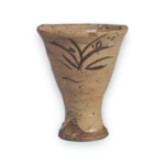 Choko (wine cup) with flowering grass design, E-garatsu type