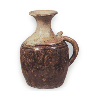 Wine bottle with loop handle, Chōsen-garatsu type