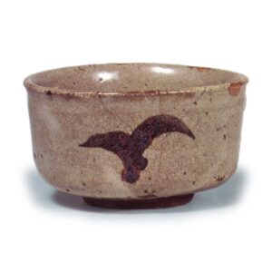 Guinomi (wine cup) with grass design, E-garatsu type