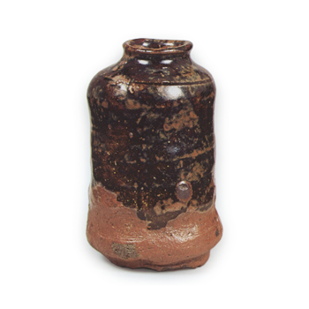 Tea caddy, Kuro-garatsu type, known as "Morokoshi"