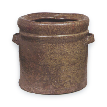 Water jar in the shape of yahazu, Bizen-garatsu type