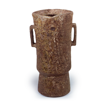 Tamba Square-mouthed flower vase with two handles