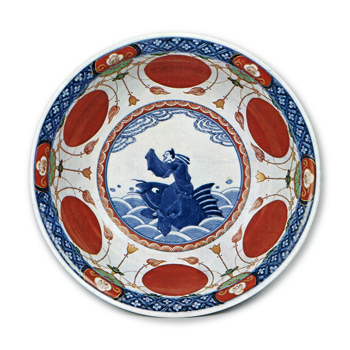 Bowl with design of Taoistic immortal Chin-kao,