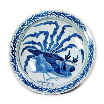 Large bowl with phoenix design,