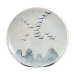 Dish with flying wild goose design,