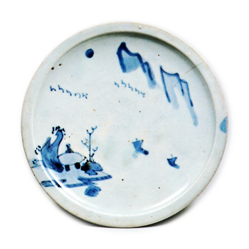 Dish with landscape design,