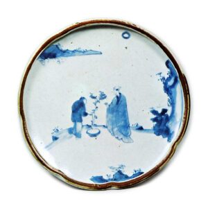 Shallow bowl with figure design,