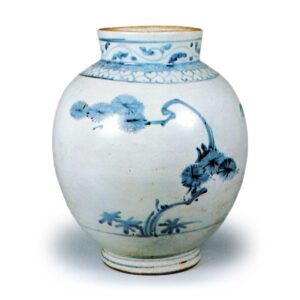 Jar with pine and bamboo design,