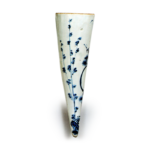 Horn-shaped hanging flower vase with pine and plum design,