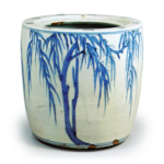 Water jar with willow design,