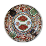 Large dish with design of Chinese boys and character meaning "Congratulation",