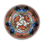 Bowl with flying phoenix design, enamelled ware