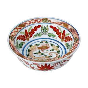 Bowl with dragon design, enamelled ware