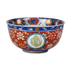 Bowl with fruit design, enamelled ware