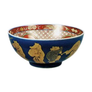 Bowl with figure design, enamelled ware