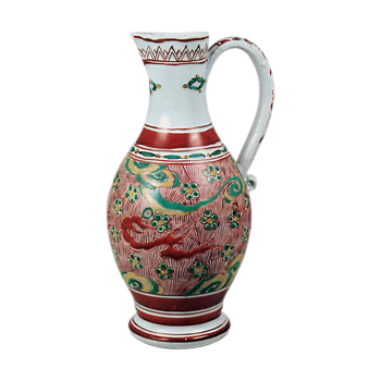 Ewer with plum blossom design, enamelled ware