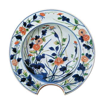 Dish with, enamelled ware