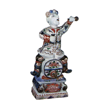 Wine jar with, enamelled ware