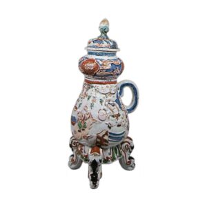 Wine jar with design of "Seven Goods of Fortune," enamelled ware