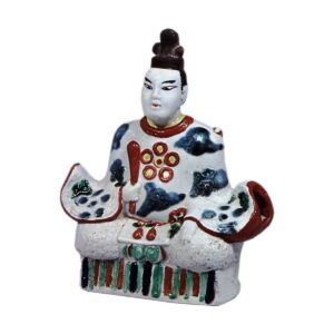 Figure of Tenjin (the deified spirit of Sugawara Michizane), enamelled ware