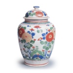 Jar with chrysanthemum design, enamelled ware