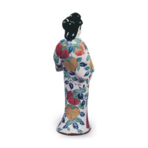 Figure of a woman, enamelled ware