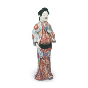 Figure of a woman, enamelled ware