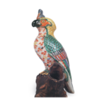 Figure of a parrot, enamelled ware