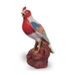 Figure of a bird, enamelled ware