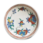 Dish with design of three kinds of fruit, enamelled ware