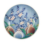 Dish with peach design. enamelled ware