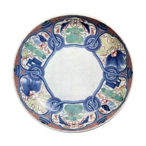 Dish with "various treasures" design. enamelled ware