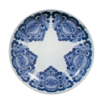 Dish with karahana flower design, blue and white