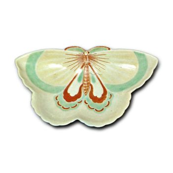 Five dishes in shape of butterfly. underglaze blue, overglaze enamels