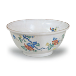 Bowl with peony design, enamelled ware