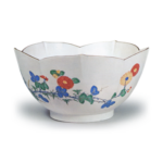 Bowl with chrysanthemum design, enamelled ware