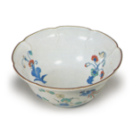 Bowl with flower-and-bird design, enamelled ware