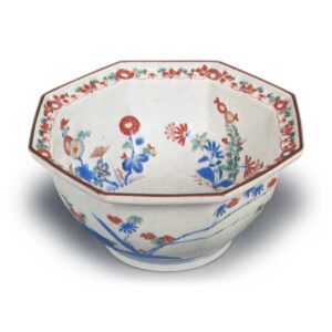 Bowl with autumn grass design, enamelled ware