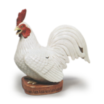 Incense burner in the shape of cock, enamelled ware