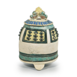 Incese burner in the shape of temple-bell, enamelled ware