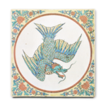 Plaque with winged dragon design, enamelled ware