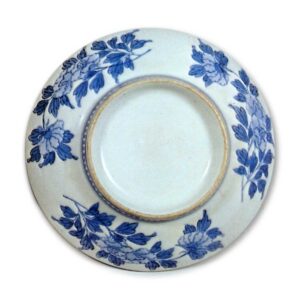 Dishes with mandarin orange design, underglaze blue, overglaze enamels