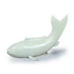 Figure or carp, white porcelain